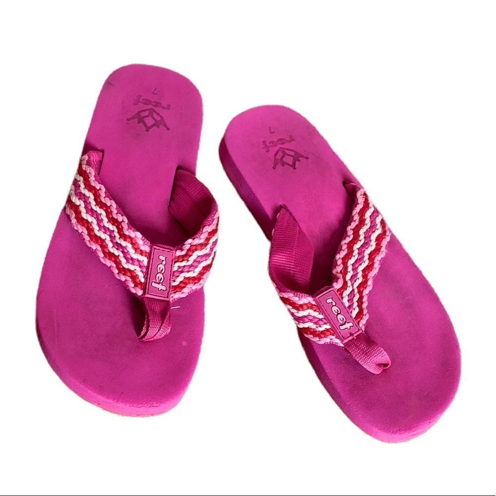 Reef Multi Shades of Pink Braided Sandals Size 7